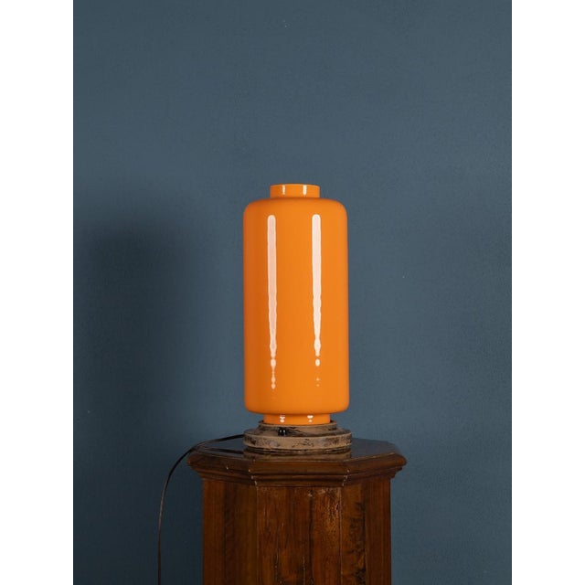 Vase in Orange Opaline Glass by Carlo Scarpa for Venini For Sale - Image 6 of 6