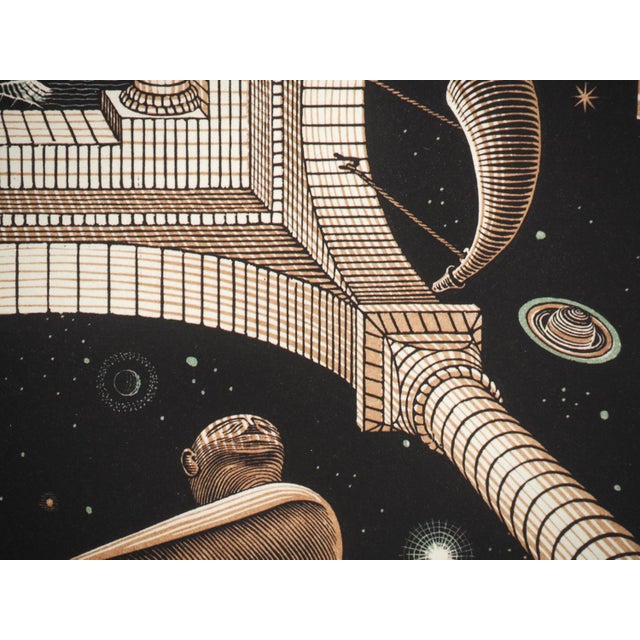Modern MC Escher, Metaphysics, Facsimile of Original Engraving For Sale - Image 3 of 12