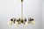 Italian Brass & Glass Sputnik Chandelier with 10 Lights, 1950s For Sale - Image 15 of 15
