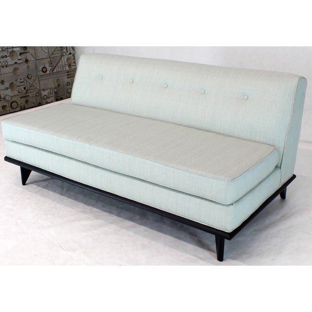 Mid 20th Century New Upholstery John Widdicomb Mid-Century Modern Loveseat Couch For Sale - Image 5 of 9