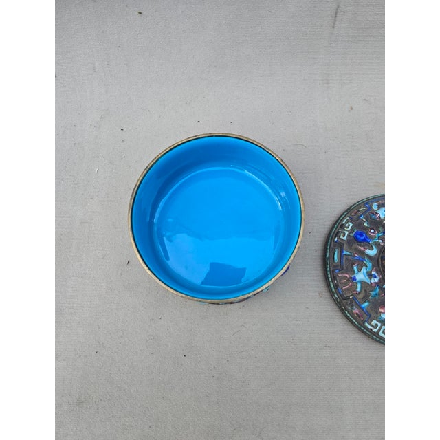 Late 20th Century Chinese Enameled Box With Lid For Sale - Image 5 of 8