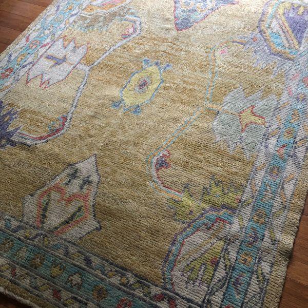 Contemporary Turkish Oushak Rug | 5'8" X 7'3" For Sale - Image 4 of 6