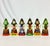 1990s Vintage Boho Chic Folk Art Russian Hand Crafted Christmas Ornaments - Set of 6, Small. For Sale - Image 5 of 10