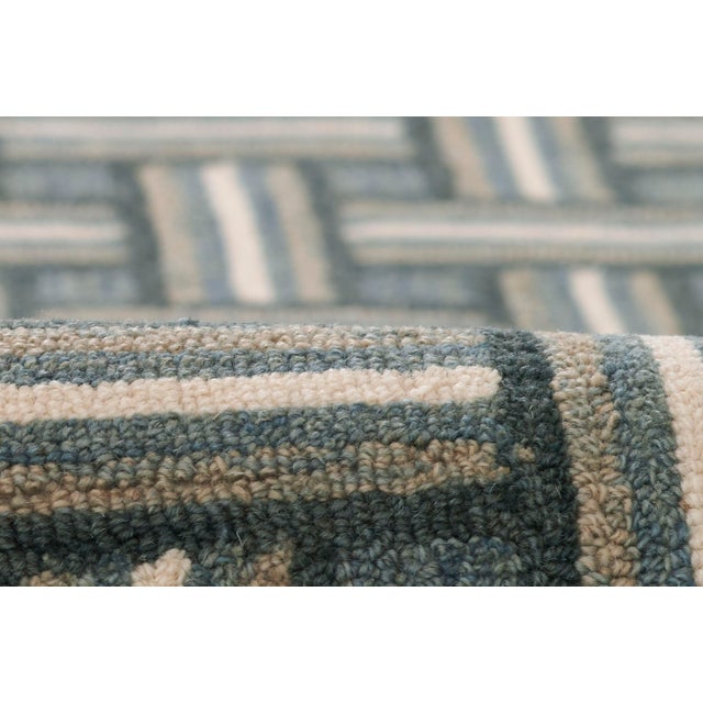 2020s Erin Gates by Momeni Abbot Blue Basket Pattern Wool Rug 8' X 10' For Sale - Image 5 of 10