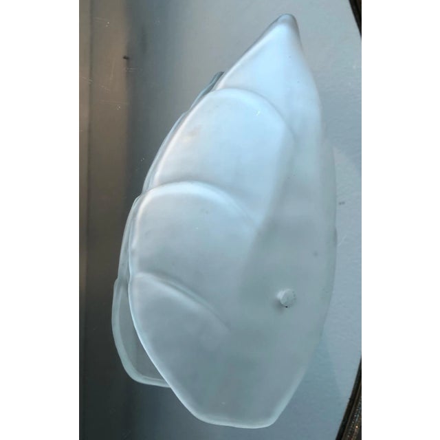 1940s 40's Frosted Glass Slip Shade or Shade for Sconce For Sale - Image 5 of 5