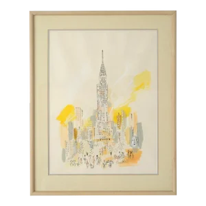 Charles Cobelle Empire State Building New York Cityscape Watercolor Painting