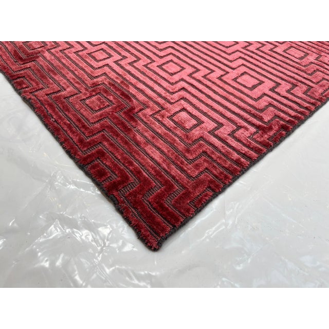 1990s Pure Silk Nepalese Rug , 8' X 10" For Sale - Image 5 of 5