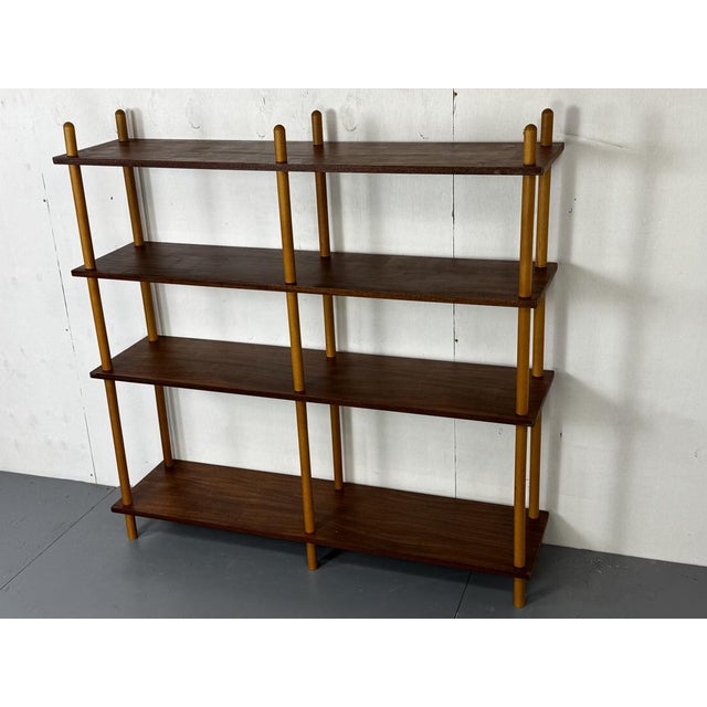 Mid-Century Modern Mid-Century Modernist Teak Stick Wall Cabinet attributed to Willem Lutjens for Gouda Den Boer, 1950s For Sale - Image 3 of 18