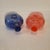 Blue and Orange Bubble Glass Jars from Arabia, Finland, 2000s, Set of 2 For Sale - Image 11 of 14