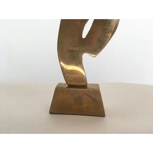 Metal Italian Bronze Abstract Sculpture by Rodica Tanasescu, 1980 For Sale - Image 7 of 13