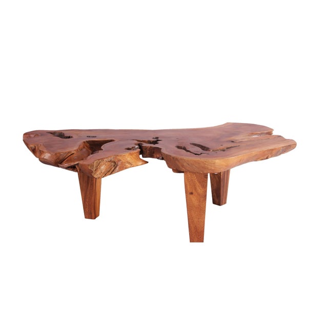 Organic Modern Slab Coffee Table For Sale - Image 4 of 8