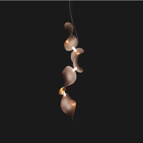 Contemporary Dune 4 Vertical Line Chandelier in Silver Anodized Aluminum by Moss Objects For Sale - Image 3 of 17