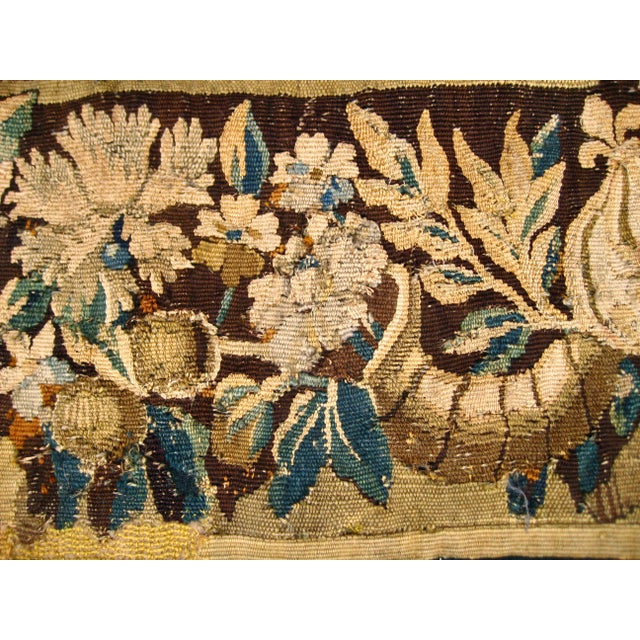 Early 18th Century French Aubusson Verdure Landscape and Royal Crown For Sale - Image 18 of 18