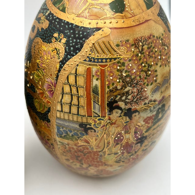 1980s Large Royal SatsumaStyle Egg a Pair Chairish