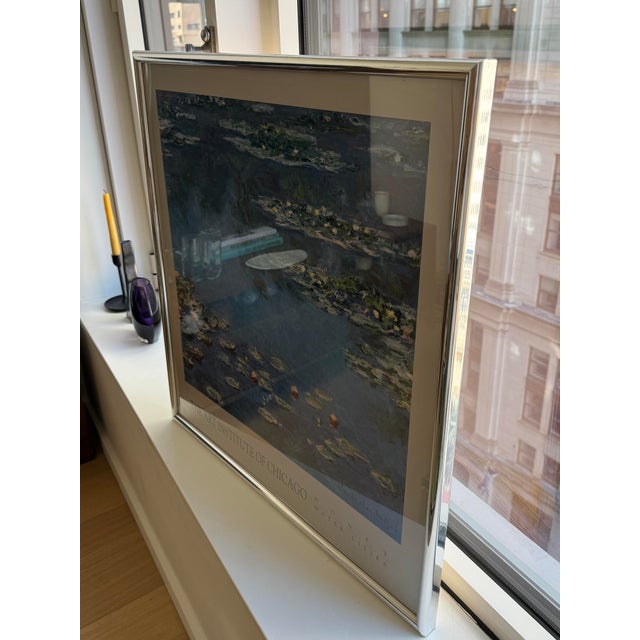 Vintage 1990 Claude Monet Water Lilies Poster, Art Institute of Chicago Collection For Sale - Image 11 of 12
