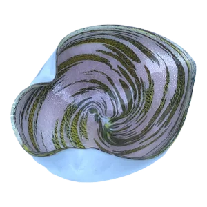 Mid Century Modern Italian Venetian Murano Art Glass Freeform Bowl
