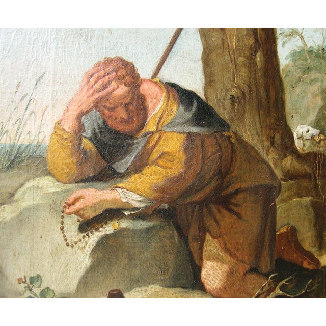 Bassano School Artist, Saint Roch of Montpellier, 1700s, Oil Painting on Canvas, Framed For Sale - Image 3 of 16