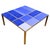 Not Yet Made - Made To Order Square Coffee Table with Blue Mirrored Murano Glass and Brass Trim from Justfurnituress SRL For Sale - Image 5 of 5