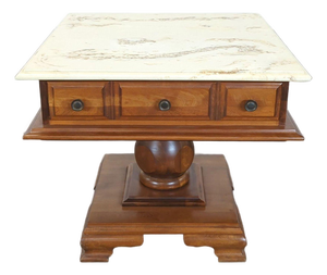 Vintage Marble Top End Table