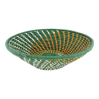 African Coiled Basket Bowl For Sale