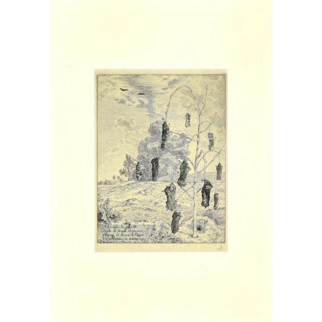 Les Taupes is an original etching artwork realized in 1854 by F. Bracquemond. Signed on the plate and dated With the....