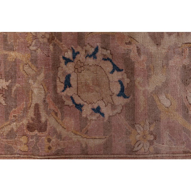 Indian Antique Indian Bold Handmade Wool Rug For Sale - Image 3 of 9
