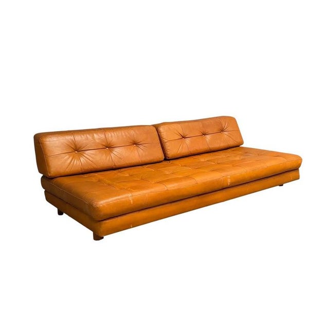 Vintage Cognac Leather Daybed, 1960s For Sale - Image 17 of 17