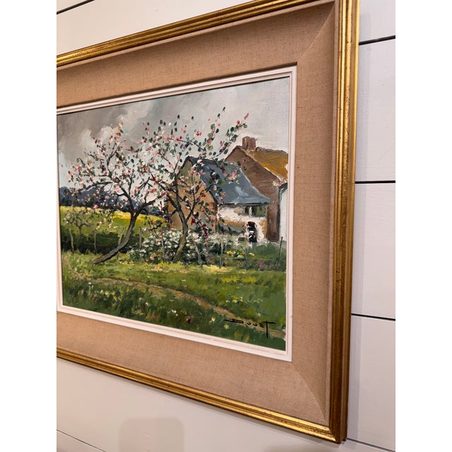 English 20th Century Oil on Canvas "Apple Blossom" For Sale - Image 3 of 12