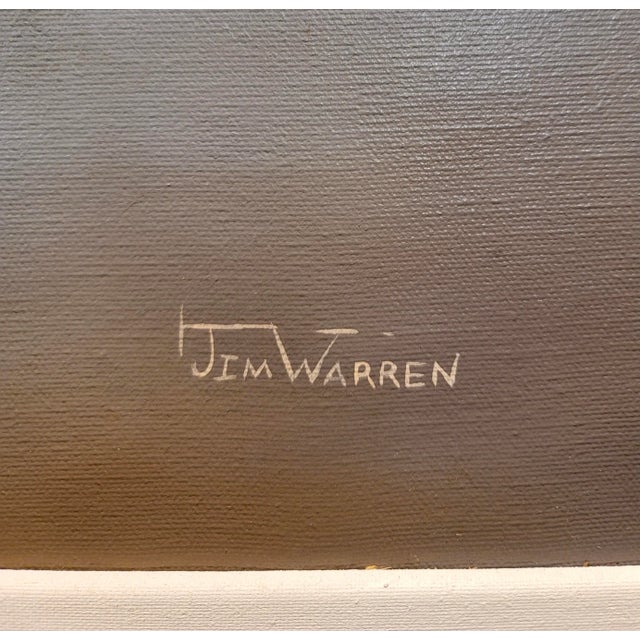 Jim Warren -Brother & Sister Born in a Surreal Futuristic Planet- Oil Painting For Sale - Image 9 of 11