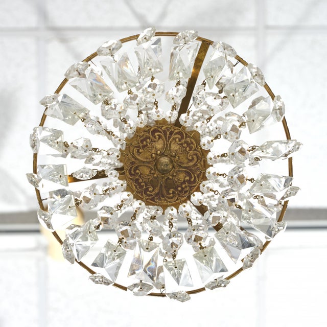 Empire Style Crystal French Chandelier For Sale - Image 9 of 9
