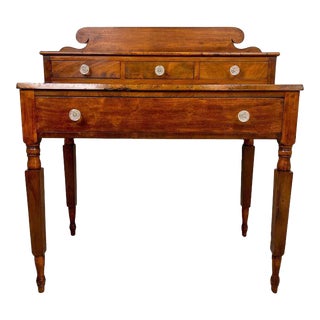 Late 19th Century Antique 2 Tier Cherry Vanity With Hand Dovetail For Sale