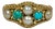 Antique 18k Gold Pearl and Turquoise Ring For Sale