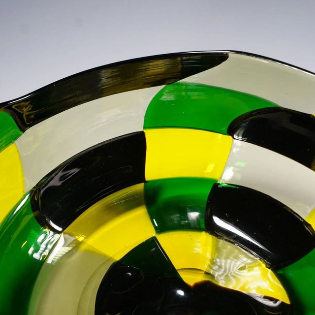 Black Pezzato Americano Bowl by Fulvio Bianconi for Venini, Murano, 1950s For Sale - Image 8 of 13