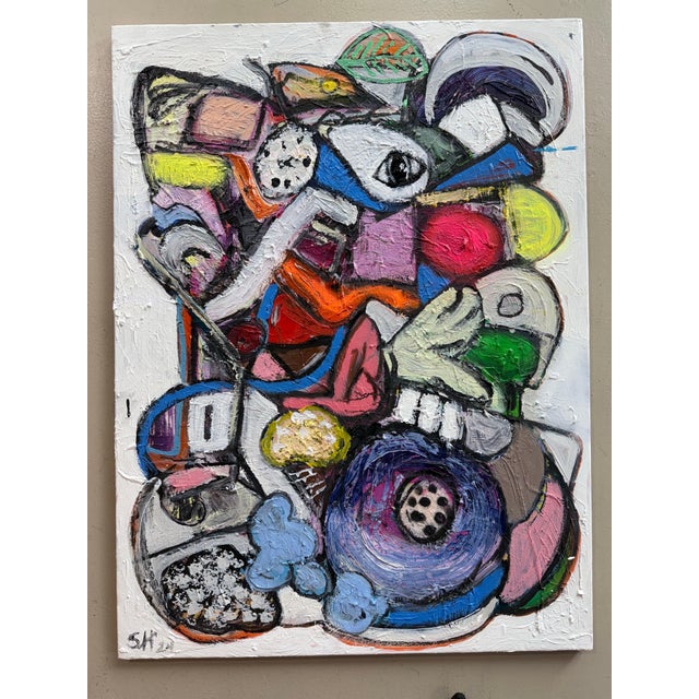 Sculpture Materials Scott Harper Mixed Media Painting titled "Husa" 31 x 41 2025 For Sale - Image 7 of 8