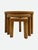 Brown Triangular Oak Nesting Tables by Pierre Chapo, 1970s, Set of 3 For Sale - Image 8 of 10