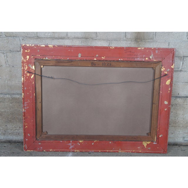 Mid 20th Century Vintage Impressionist Style Water Lily Pad Landscape Painting Oil on Canvas, Framed For Sale - Image 12 of 12