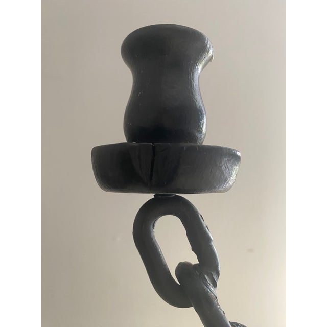 1950s 1950s Mid-Century Brutalist Chain Candelabra Candle Holder For Sale - Image 5 of 10