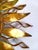 Metal Large Spanish Crown Sunburst Fixture in Gilt Metal and Frost Glass, 1950 For Sale - Image 7 of 10