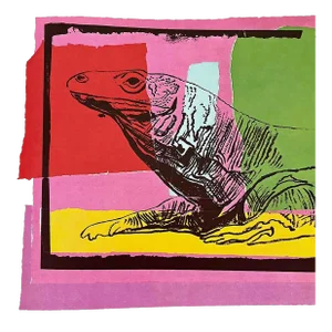 1986 Andy Warhol Komod Monitor Vanishing Animals