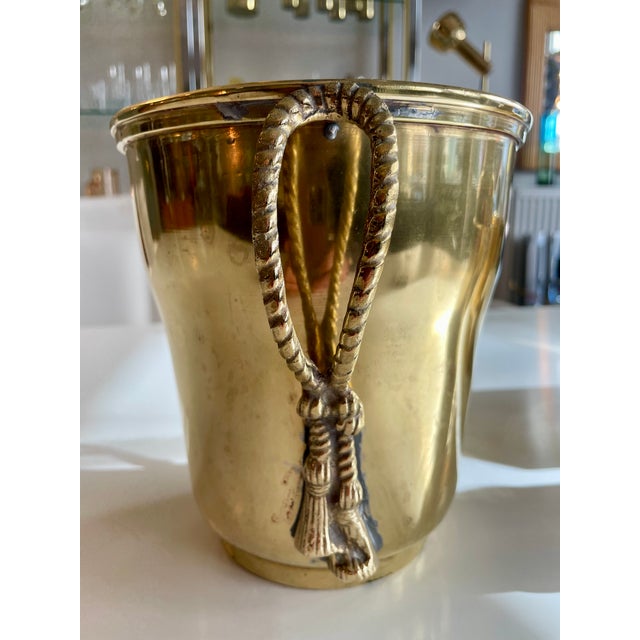 Brass Cooler with Cord Details, France, 1900s For Sale - Image 9 of 10
