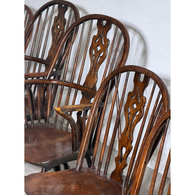 Antique Windsor Chairs in Wood, Set of 8 For Sale - Image 6 of 10