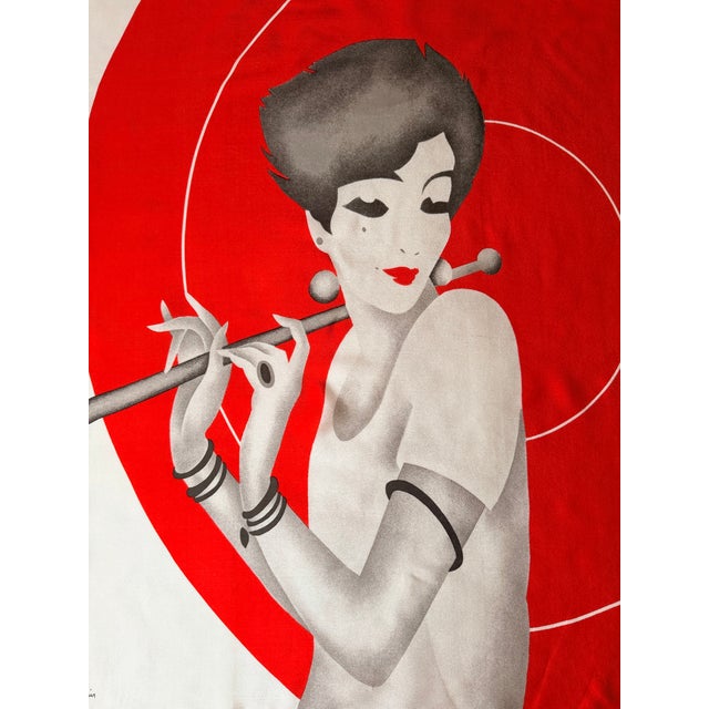 Art Deco Pierre Cardin Lady Silk Scarf 1970 For Sale - Image 3 of 12