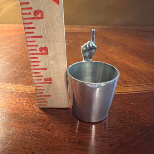 Antique Abercrombie & Fitch Co. By James Dixon & Sons "One Finger" Jigger / Shot For Sale - Image 6 of 7