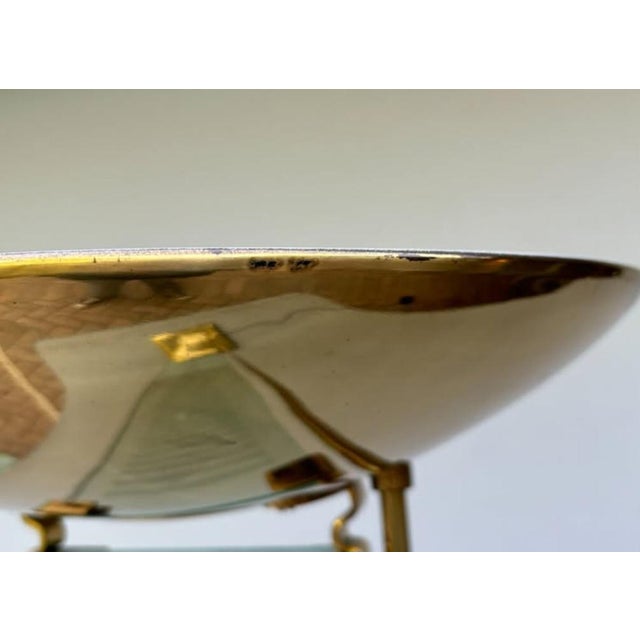 Vintage Postmodern Torchiere Brass and Glass Floor Lamp by Fontana Arte For Sale - Image 12 of 12