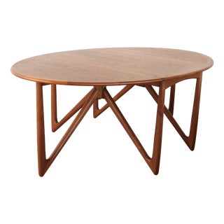 Teak Dining Table by Kurt Ostervig & Carl Madsen for P. Jeppesen Møbelfabrik, 1960s For Sale