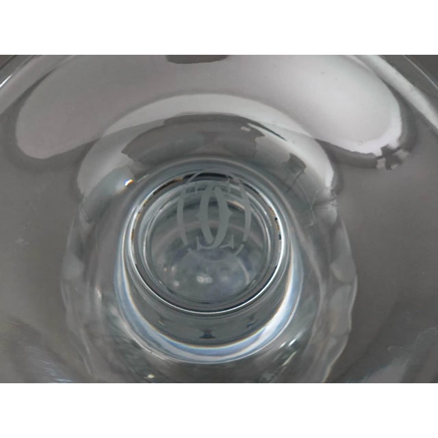 Transparent Mid 20th Century Cartier Crystal France Vintage La Maison Du Shogun Cut Glass Vase For Sale - Image 8 of 9