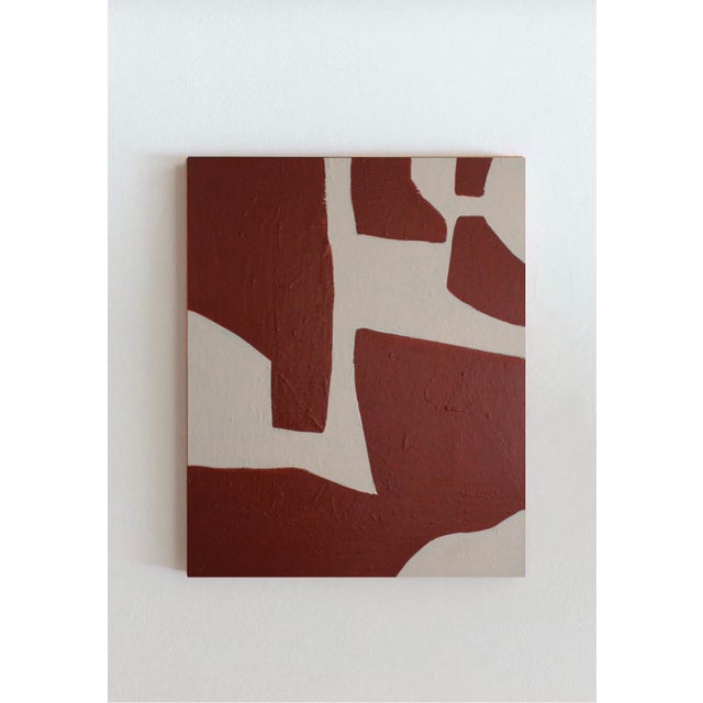 Bodasca, Organic 2, Abstract on Burgundy, 2026, Acrylic on Canvas For Sale - Image 9 of 9