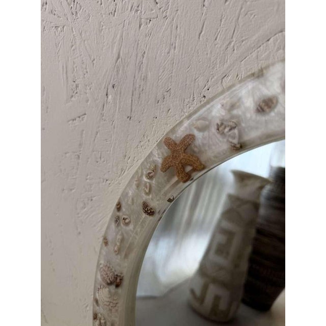 Vintage Handmade Shell Mirror, 1970s For Sale - Image 4 of 8