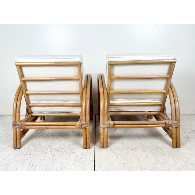 Vintage Rattan Lounge Chairs- A Pair For Sale - Image 12 of 12