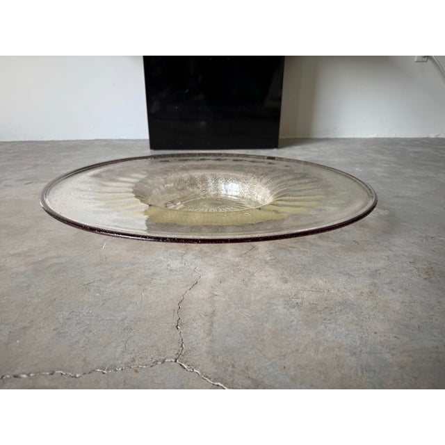 Large - Vintage Italian Vetri Murano Glass Centerpiece / Plate For Sale - Image 4 of 11